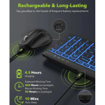 Premium Multi-Device Wireless Keyboard & Ergonomic Mouse Combo | Bluetooth, 2.4G Mac/Windows