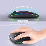 Premium Dual-Mode Rechargeable Wireless Mouse – Bluetooth & 2.4G with Dynamic LED