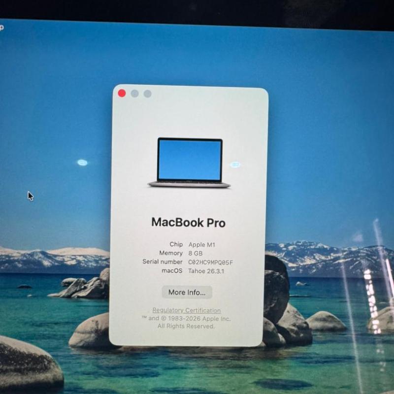 Apple MacBook Pro 13" (2020) M1 – 8GB RAM, 512GB SSD, Touch Bar
