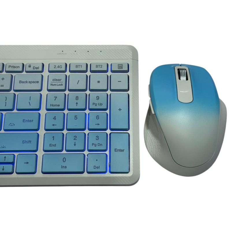 Premium Multi-Device Wireless Keyboard & Ergonomic Mouse Combo | Bluetooth, 2.4G Mac/Windows